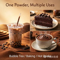 Pabrik HENGZHI OEM Bubuk Cokelat Instan Aroma Kaya, Campuran Bubuk Minuman Cokelat untuk Bubble Tea, Milk Tea, Kue, dan Hidangan Penutup