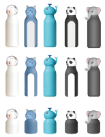 Gourde isotherme pour enfants en acier inoxydable 304 de haute qualité avec paille, bouteille d'eau de voyage à double paroi isolée pour filles et garçons