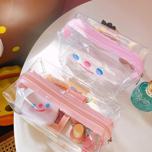 Clear PVC Cosmetic Bag Waterproof <b>Makeup</b> Pouch Custom Printed Zipper Travel Toiletry <b>Case</b> Gift - Product Image 1