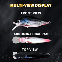 Appât Artificiel Rigide ABS OEM/ODM d'Usine 78mm 20g Luya Far Cast Ring Bead Rock Mino Bait Vente en Gros