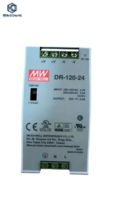 DR-120-24โมดูลแหล่งจ่ายไฟอุตสาหกรรมที่มีเอาต์พุต24V DC สำหรับระบบควบคุมอัตโนมัติและอุปกรณ์ PLC - Product Image 1