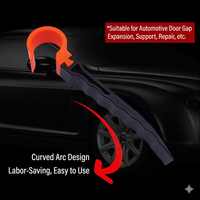 Crochets PDR professionnels avec support semi-circulaire en plastique orange pour la réparation de bosses sans peinture sur carrosserie automobile