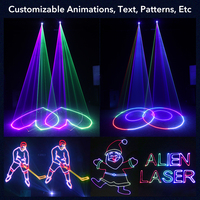 Projecteur Laser de Mariage DMX ILDA RGB pour Spectacle Laser 3W 6W 10W avec Machine à Neige et à Fumée