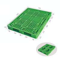 Palette Euro durable Lowes, robuste, à 4 entrées, empilable, en plastique, liquidation d'exportation