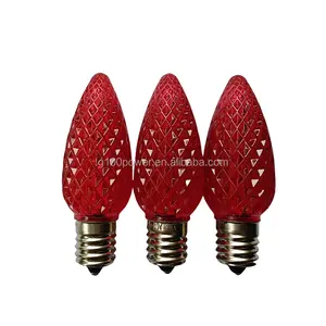 Super Quality C9 Commercial LED Christmas Light Bulbs Transparent Red for Outdoor C9 Holiday Lighting Waterproof