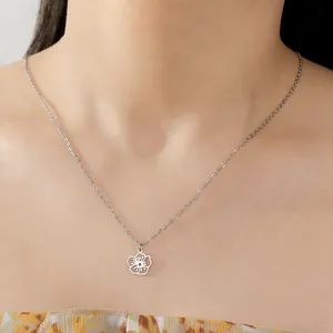 Collier pendentif Myshape fleurs du mois de naissance pour femmes et filles, en acier inoxydable, coquelicot, <span class=keywords><strong>aster</strong></span>, lotus, narcisse, bijoux, cadeau d'anniversaire - Product Image 4