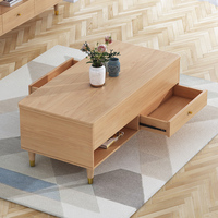 Table basse relevable et table à manger : 2 en 1, pliable multifonctionnelle, style nordique, rangement pour petits espaces, minimaliste
