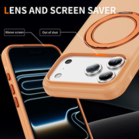 Funda Magnética Transparente de Lujo JUNBO con Anillo y Soporte para iPhone 17 18 16 15 14 Pro Max, Carcasa Antigolpes de TPU y PC