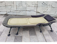 Nouveau lit de camping pliant 2026 réglable et confortable, transat portable avec pieds ajustables pour usage extérieur