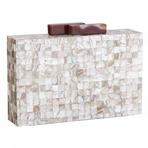 คลัทช์แฟชั่นหรูหราฝังโมเสคเปลือกหอยธรรมชาติทำด้วยมือ - Product Image 1