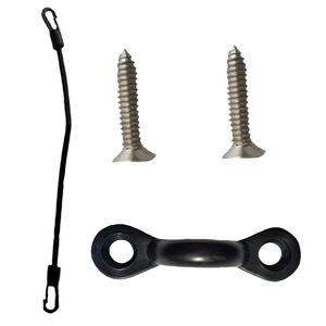 <b>Boat</b> Fitting 30cm Black Rubber Rope With Double <b>Hooks</b> For Repair And Replacement Marine Hardware - Product Image 3