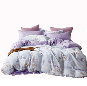 De luxe en gros draps de lit tencel lyocell literie ensembles 100% tencel ensemble de housse de couette - Product Image 5