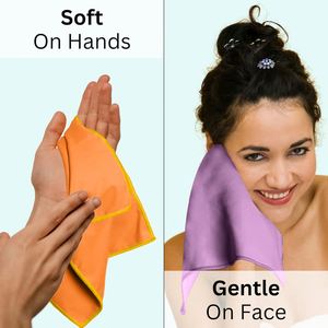 Ensemble de serviettes en microfibre tissées, très absorbantes, douces, confortables, pour la gym, le camping, séchage rapide, couleur unie, adulte - Product Image 4