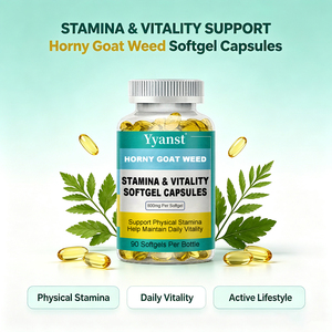 Extrait de Horny Goat Weed 800mg en capsules molles, 90 unités, complément pour la vitalité quotidienne et la résistance physique, pour les hommes actifs, OEM - Product Image 4