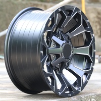 Rines de Aleación para Automóviles Todoterreno de 16 17 18 19 20 Pulgadas, 5x127 5x114.3 /150 6x139.7/130, Moldeados por Flujo, Negros, para Camionetas y SUV