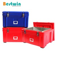 Boîte isotherme pour aliments, 40L/60L, chargement par le haut, en acier inoxydable et plastique, avec réservoir intérieur en PE, isolation thermique