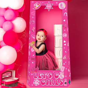 Decoraciones de Fiesta de Cumpleaños Rosa Intenso, Tema de Princesa, Accesorios para Fotomatón, Fondo de Muñeca Princesa Disco para Chicas, Despedida de Soltera - Product Image 6