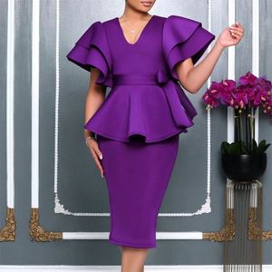 Factory Wholesale Women Formal Dress for Viscose Plus Size <strong>Ladise</strong> Fashion Dress with Evening - Product Image 5