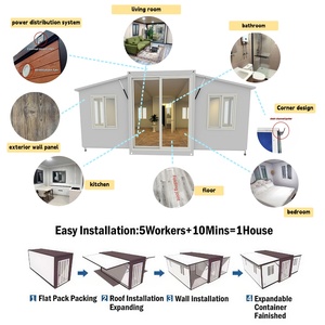Maison Modulaire de Luxe avec Salle de Bain et Cuisine, Structure en Acier, Extensible des Deux Côtés (20FT/30FT/40FT) pour Villa, Hôtel ou Camping - Product Image 6