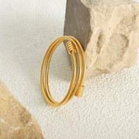 Bracelets de serpent extensibles minimalistes en acier inoxydable non ternis Bracelets de serpent en or 18 carats pour femmes hommes