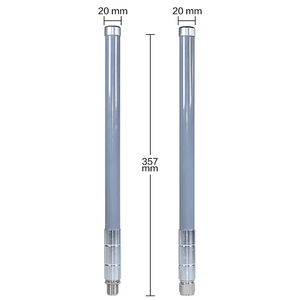 Antena serat kaca luar ruangan, 6dBi 2.4Ghz 2400-2500MHz/5150-5850MHz Dual Band tahan air penjepit Instal Omni Directional