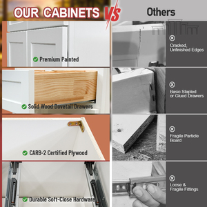 American Style Shaker Kitchen Cabinets Solid Wood Cabinet Manufacturer Bulk Supply for Builders Contractors and Housing Projects - Product Image 2