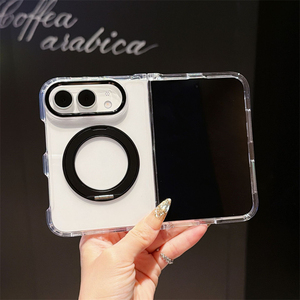 เคสโทรศัพท์แบบพับได้ใสสำหรับ iPhone 18 Fold พร้อมขาตั้งโลหะหมุนได้ 360 องศา รองรับการชาร์จไร้สายแบบแม่เหล็ก ป้องกันการกระแทก - Product Image 6