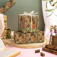Rouleau de papier d'art recyclable à motif d'animaux de la forêt pour emballage cadeau - Emballage spécial pour cadeaux