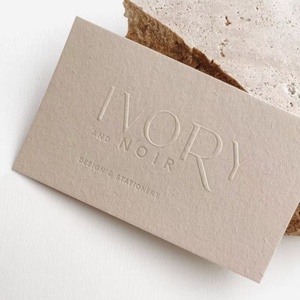 Cartes de visite personnalisables haut de gamme, papier cartonné en coton, gaufrage, impression numérique, échantillonnage rapide pour les marques - Product Image 1
