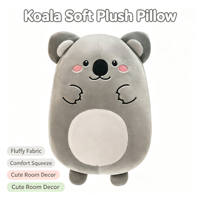 Peluche Mignonne et Mignonne d'Animaux de la Forêt : Koala, Hippopotame, Hibou – Coussin Doux, Cadeau de Mariage, Vente en Gros