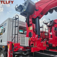 Grue de camion multifonctionnelle à flèche droite 8T TLLFY, longueur de flèche 17,5 m, avec accessoire de forage à tarière pour pieutage