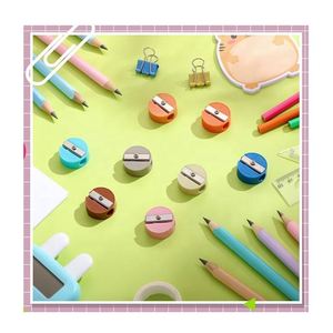 Sacapuntas Redondos de Plástico, Coloridos, Mini, Portátiles, de Bolsillo, para Niños, Premios Escolares y Recuerdos de Fiesta - Product Image 3
