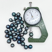 AAA Perles d'Eau Douce Naturelles Edison 8mm 9mm 10mm Couleurs Paon Noir Bleu Vert, Perles Libres pour Bijoux