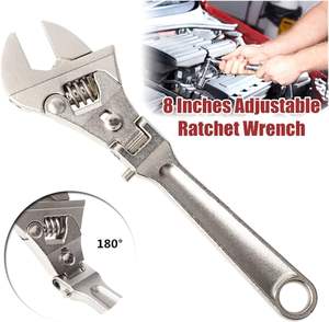 Clé à singe à tête flexible 180 clé à cliquet pliable multi-fonctionnelle à bascule pliante outil de réparation rapide de Machine - Product Image 4