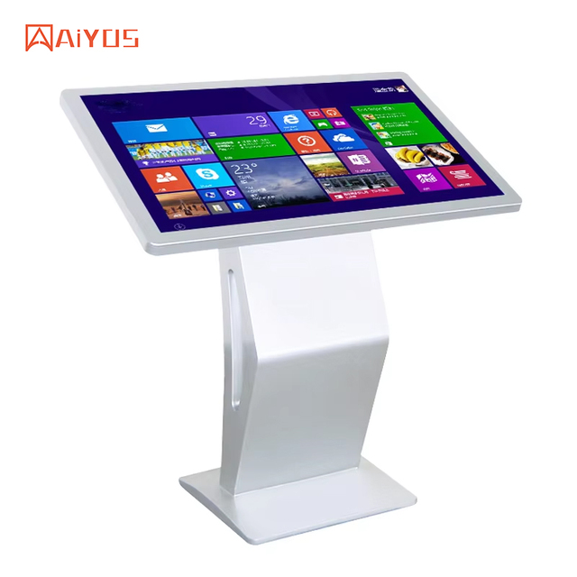 AIYOS ADV4331(K) 43 Inch Touch Screen Interactive Kiosk LCD Advertising Digital Signage with Metal & Glass Construction