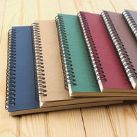 Carnet à spirale en cuir PU avec logo personnalisé, couverture rigide imprimée, formats B5, A4, A5, A6, avec feuilles mobiles, papier artistique, stylo, pour les études de mathématiques