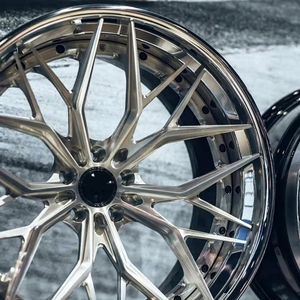 Jantes forgées sur mesure 2 pièces à déport profond 5x112/114.3/120 compatibles Audi Mercedes Jeep, en alliage d'aluminium sur mesure, finition argentée, pour automobile - Product Image 2