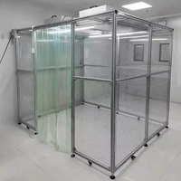 Cabine de travail modulaire en alliage d'aluminium et acrylique avec filtre HEPA ISO 5-8 pour une production sans poussière
