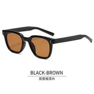 Gafas de sol Qianai de estilo retro, montura negra, lentes de PC, Uv400, protección solar para mujer, montura pequeña, tipo 3 - Product Image 2