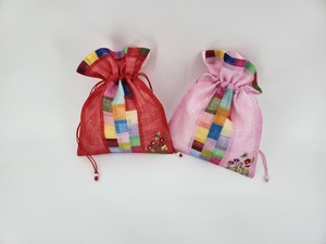 Elegant GOYU Eco-Friendly Embroidered Floral Reusable <b>Gift</b> <b>Bag</b> Pouch for Jewelry Packaging Durable Polyester Fabric M Size - Product Image 1