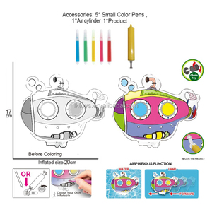Kit di Pittura Fai-da-Te Lucky Toys, <span class=keywords><strong>Disegno</strong></span> di <span class=keywords><strong>Nave</strong></span> Anfibia con Penna a Catena e Cilindro ad Aria, Giocattoli Sottomarini Colorati Fai-da-Te per Bambini - Product Image 3