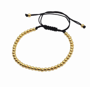 Adjustable 4mm Stainless Steel <strong>Bead</strong> <strong>Bracelet</strong> 46pcs Ball Beaded Handmade Silver Gold Black Rose Plating Jewelry Gift - Product Image 3