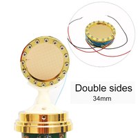 Capsule de microphone à diaphragme plaqué or double face de qualité supérieure MAI AO LA-34C, noyau de capteur stéréo haute sensibilité pour les passionnés d'audio DIY