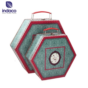 Juego de Maletas de Cartón Poligonal Personalizadas 2026 con Caja de Regalo de Alta Calidad y Asa - Product Image 5