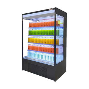 5 étagères portes en verre ouvertes stockage de légumes/fruits petites armoires à rideaux d'air <span class=keywords><strong>Mini</strong></span> refroidisseur - Product Image 4