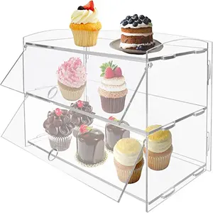 Изысканная прозрачная акриловая витрина для выпечки, витрина для кондитерских изделий, витрина для тортов, витрина для розничной продажи, витрина для пекарни, удобная для коммерческого мероприятия