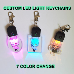 Make Your Own Designer <strong>Keychain</strong> <strong>Custom</strong> Double Sided <strong>Printed</strong> Acrylic LED Light <strong>Keychain</strong> - Product Image 3