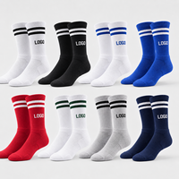 Chaussettes de basketball personnalisées en gros avec logo, chaussettes athlétiques mi-mollet, chaussettes de compression pour le sport, fournisseur OEM