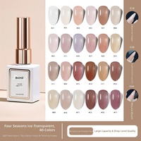 Vernis à ongles gel nude transparent Bomd Ice - Nouvelle arrivée 2026 - Salons de manucure - Finition hydratante effet peau - Gel UV transparent effet gelée