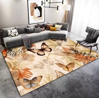 Tapis Minimaliste à Motif Abstrait Tissé à la Machine en Matière Mélangée pour Salon, Canapé, Table Basse, Chambre à Coucher, Chevet